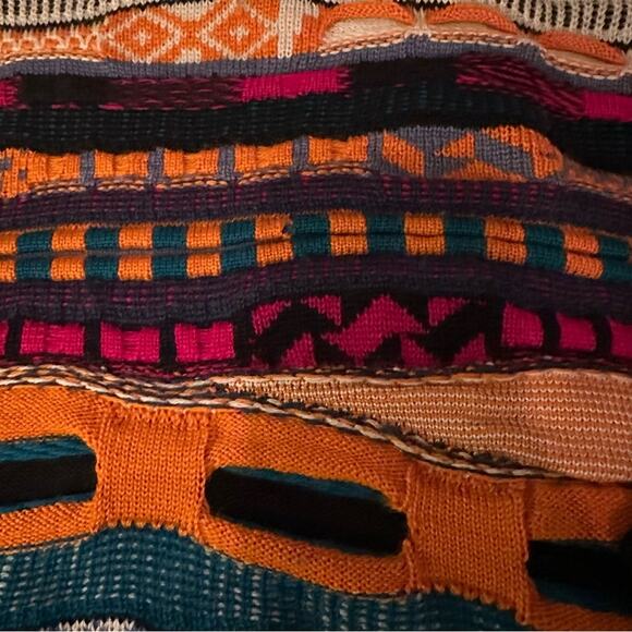 Vintage COOGI Australia Cardigan Sweater VTG Knit 100% Pure Wool Funky Unique XL - Picture 13 of 16
